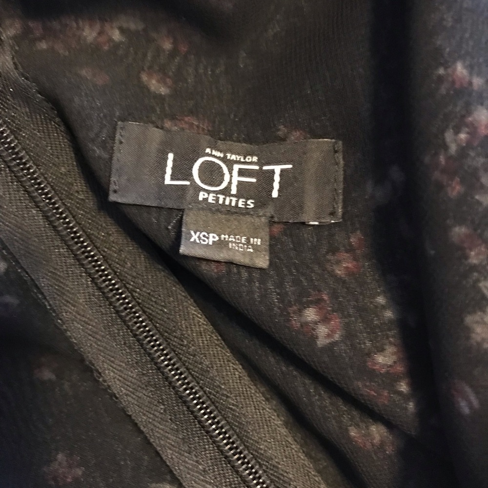 Loft PETITE Black Rose Pink Floral Romper Jumpsuit - Picture 7 of 8